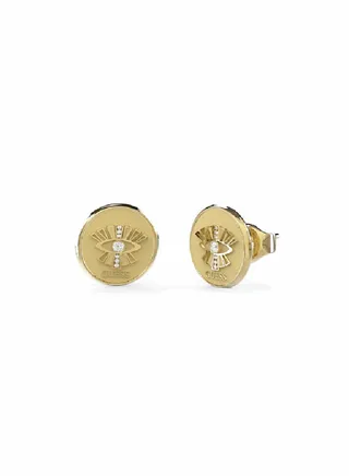 Eye Coin Stud Earring 