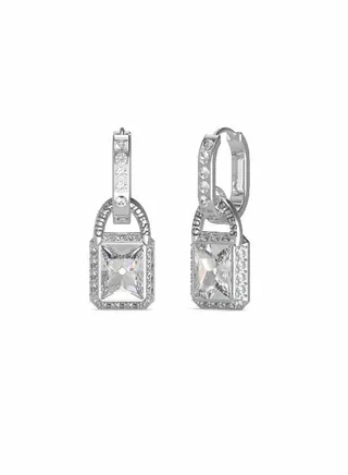 Padlock Huggies Clear Earring 