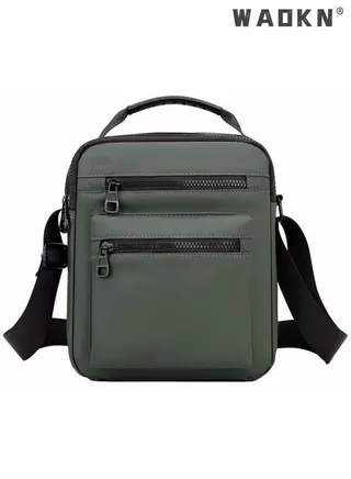 Men High Quality boys Crossbody Bag Minimalist Wear-Resistant Oxford Crossbody/Shoulder Bag with Adjustable Strap and Top Handle Multi-layer Functional New Trends Fashion Handbag for Men Green 