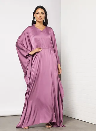 Elastic Waist Kaftan Lavander 