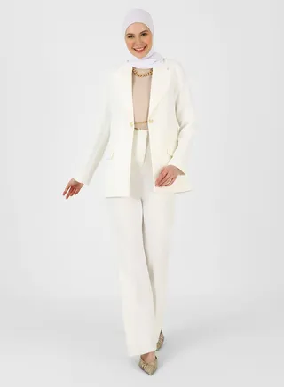 Button Detail Tailored Blazer 