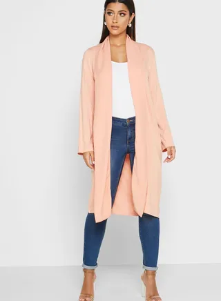 Longline Cardigan Light Pink 