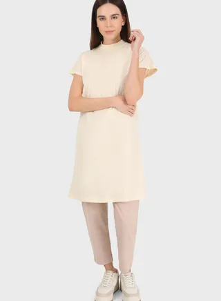 High Neck Oversized T-Shirt 