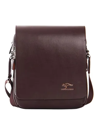 Leather Messenger Bag Brown 