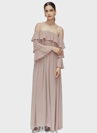 Bardot Ruffle Dress
