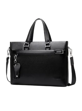 Leather Crossbody Bag Black 