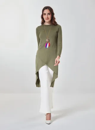 Asymmetric High Low Tunic 
