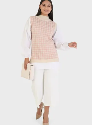 Crew Neck Knitted Tunic 