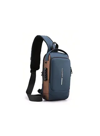 Ultimate Multipurpose Cross body Sling Bag Waterproof Leather Daypack with Music Access & USB Charging Ideal for Travel Hiking and More 