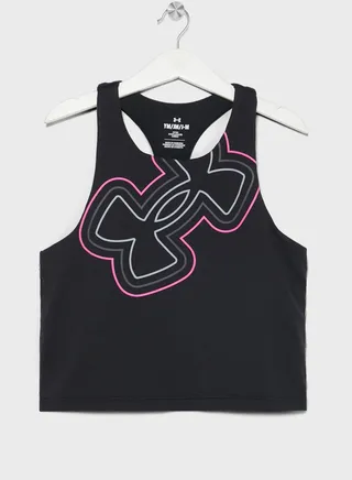 Girls' Motion Branded Crop Tank Top 