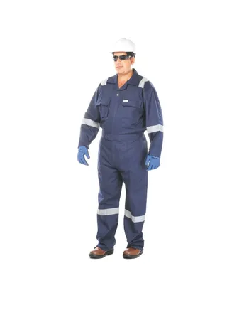 Small Safety Cotton Coverall Twill Work Wear Uniform Navy Blue 