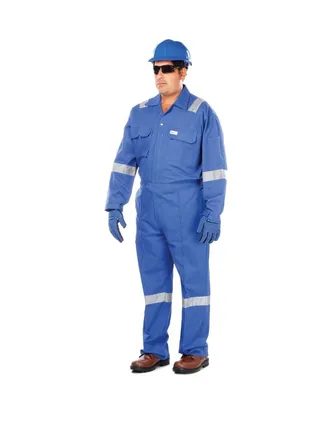 2XL Safety Coverall 100% Cotton Twill Work Wear Uniform Royal Blue 