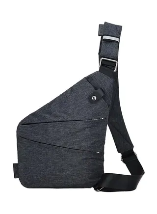 Anti-Theft Multi Pockets Crossbody Bag Black 