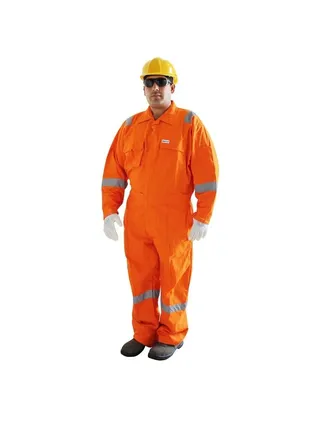 Small Safety Coverall 100% Cotton Twill Work Wear Uniform Orange 