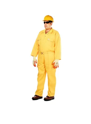Large Safety Twill Work Cotton Coverall Yellow 