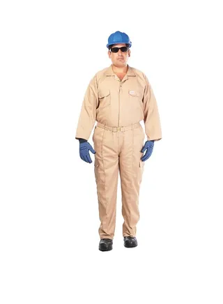 3XL Safety Coverall 100% Cotton Twill Work Wear Uniform Beige 