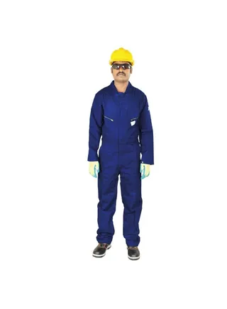 3XL Safety Coverall 100% Cotton Twill Work Wear Uniform Fire Flame Retardant Coverall Navy Blue 