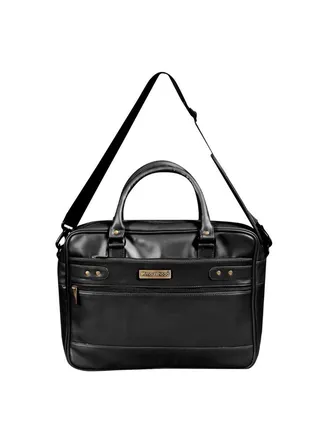 Mounthood Midas Messenger Bags Black Pu Leather 39.5 X 33 X 10 Cm Set Of 1 