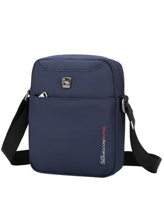 Small Man Bags for Men Waterproof Shoulder Bag Cross Body Phone Bag with Long Strap Cross Body Wallet Pouch Hold 7.9 inch Tablet iPad Kindle Blue 