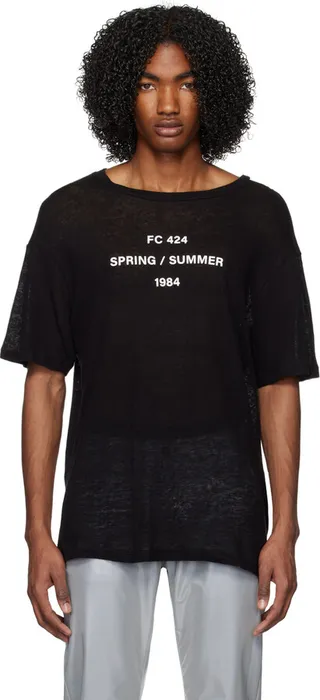 424 Black Printed T-Shirt