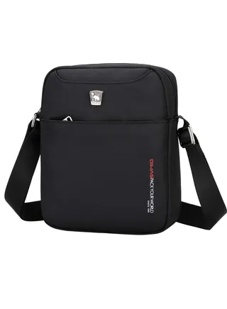 Man Bags for Men Travel Shoulder Bag Waterproof Cross Body Phone Bag with Long Strap Wallet Pouch Hold 7.9 inch Tablet iPad Kindle Black 