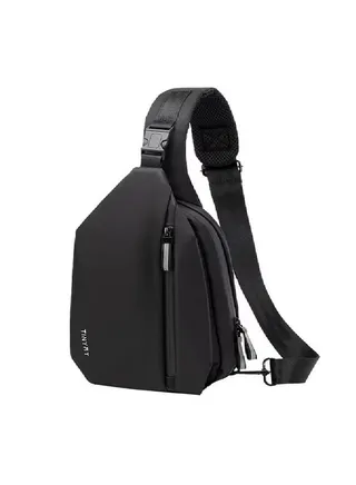 Tinyat Crossbody Bag for Men Black Sling bag Anti Theft Waterproof Shoulder Backpack for Outdoor Hiking 