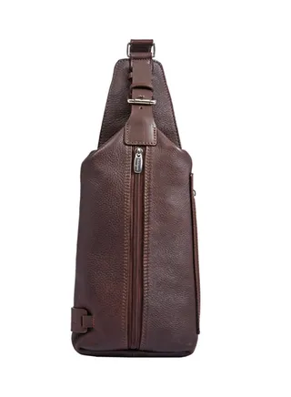 City Leather Body Bag Dark Brown 