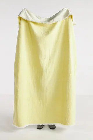 Cordelia Chenille Gauze Throw Blanketu200b Yellow