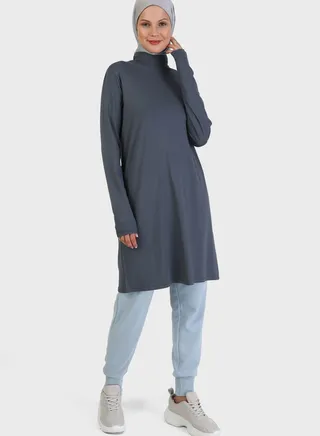 High Neck Knitted Tunic 