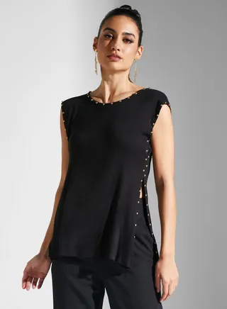 Knitted Embellished Top 