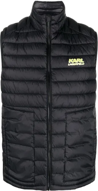 Padded Logo-Patch Gilet