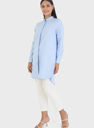 Crew Neck Longline Tunic 