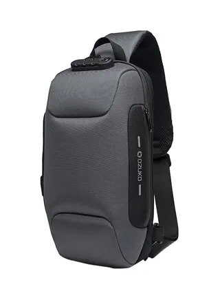 Water-Resistant Sling Outdoor Cross Body Bag Grey 