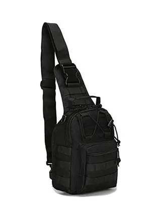Outdoor Tactical Sling Chest Pack Bag Military Sport Backpack Shoulder Backpack Crossbody Bags Black 