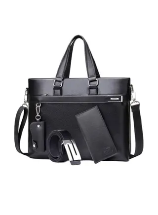 Business Diagonal Messenger Bag Black 