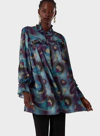 Printed Puff Sleeve Tunic 