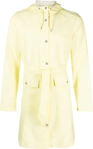 Long-Sleeve Drawstring Raincoat