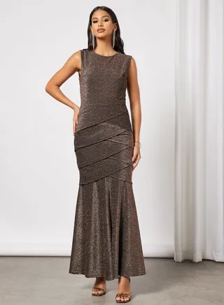 Draped A Line Dress 