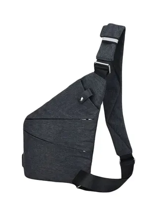 Polyester Crossbody Bag Grey 