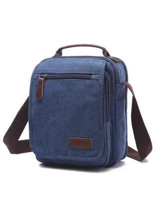 Small Canvas Crossbody Shoulder Bag Messenger Bag Work Bag 