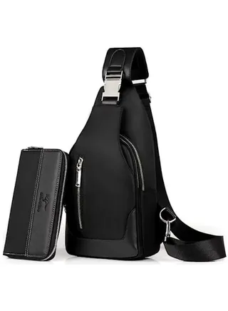 Men's Messenger bag shoulder Oxford Cloth Chest Bags Crossbody Casual Bags Man USB Charging Multifunction And Handbag 