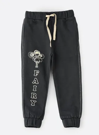 Knitted jogger with print 