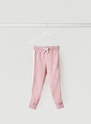 Kids Side Stripe Joggers Pressed Rose 