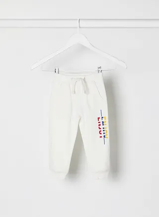 Baby Girls Drawstrings Sweatpants White 