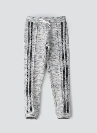 Casual Knitted Joggers Light Grey Melange 