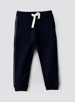 Casual Knitted Joggers Navy Blue 