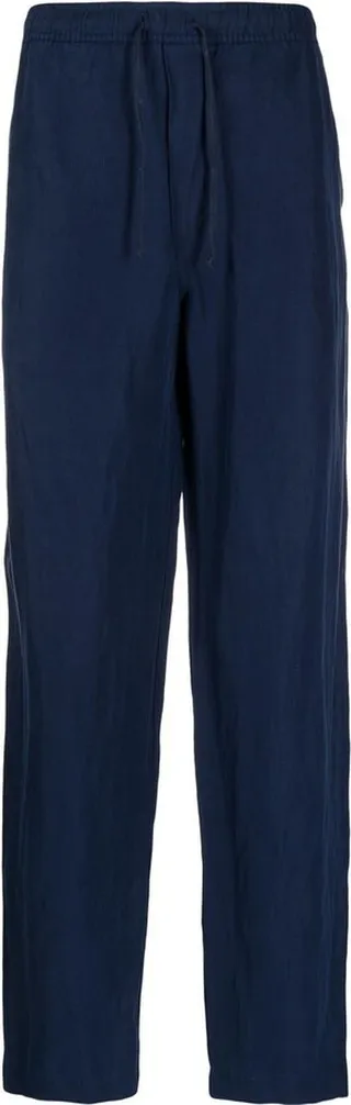 Drawstring Straight-Leg Trousers
