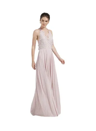 Viva Halter Neck Maxi Dress Pink 