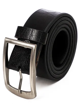Men's Genuine Leather (1021) Casual Every Day Jeans Belts, Handmade Men Leather Belt French Quarry .Black 