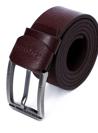 TOP LEATHER (RO 1023) Belts for Men with Metal Buckle, Heavy Duty Mens Casual Belts Brown 